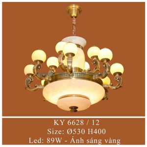 Đèn chùm đồng KY 6628/12 Kazu