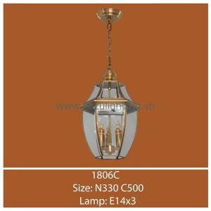 Đèn thả đồng 1806C Kazu