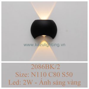 Đèn vách LED 2086BK/2 Kazu