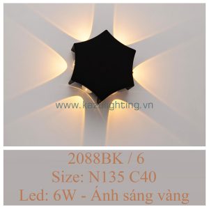 Đèn vách LED 2088BK/6 Kazu