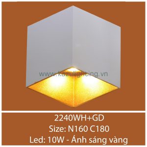 Đèn vách LED 2240WH+GD Kazu