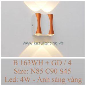 Đèn vách LED B 163WH+GD/4 Kazu