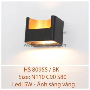 Đèn vách LED HS 8095S/BK Kazu