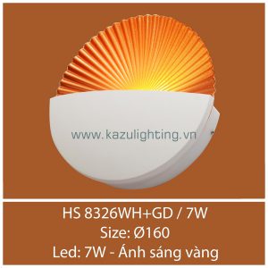 Đèn vách LED HS 8326WH+GD/7W Kazu