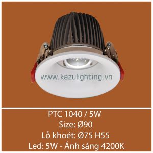 Đèn âm trần PTC 1040/5W Kazu