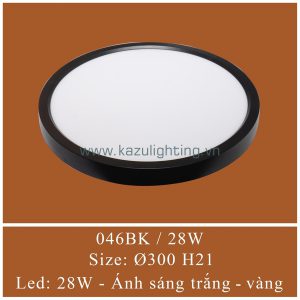 Đèn ốp trần 046BK/28W Kazu