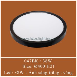 Đèn ốp trần 047BK/38W Kazu