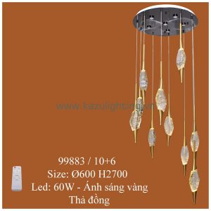 Đèn thả đồng 99883/10+6 Kazu