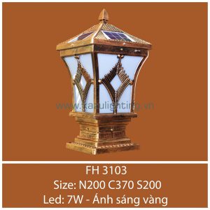 Đèn trụ cổng NLMT - năng lượng mặt trời FH 3205 Kazu