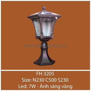 Đèn trụ cổng NLMT - năng lượng mặt trời FH 3205 Kazu