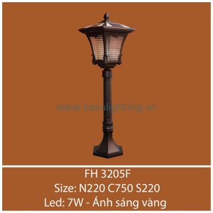 Đèn trụ NLMT - năng lượng mặt trời FH 3205F Kazu