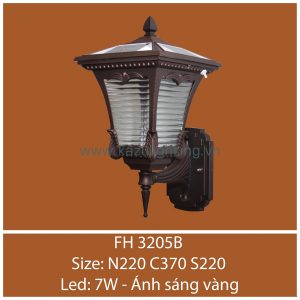 Đèn vách NLMT - năng lượng mặt trời FH 3205B Kazu